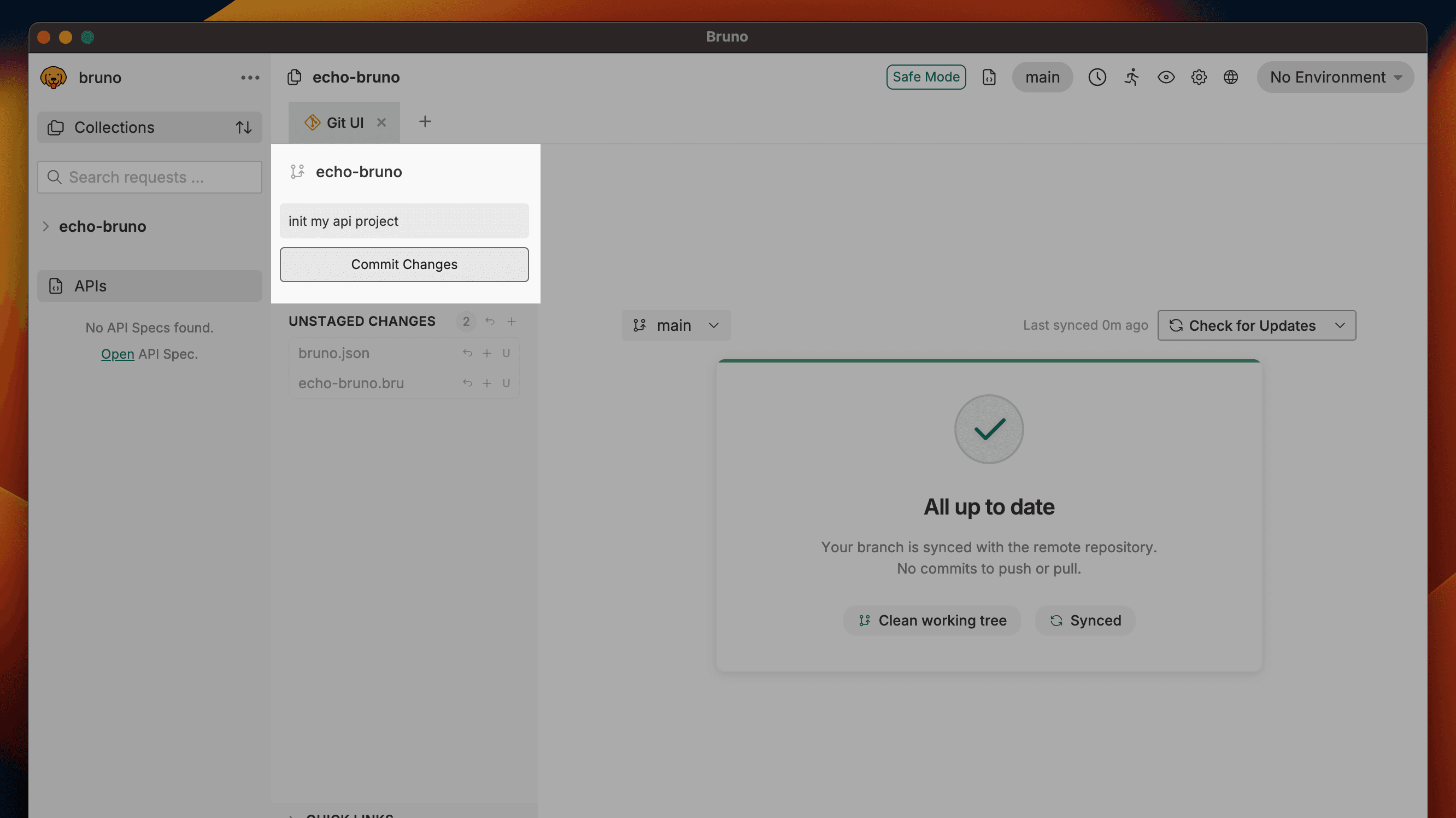 Commit Changes