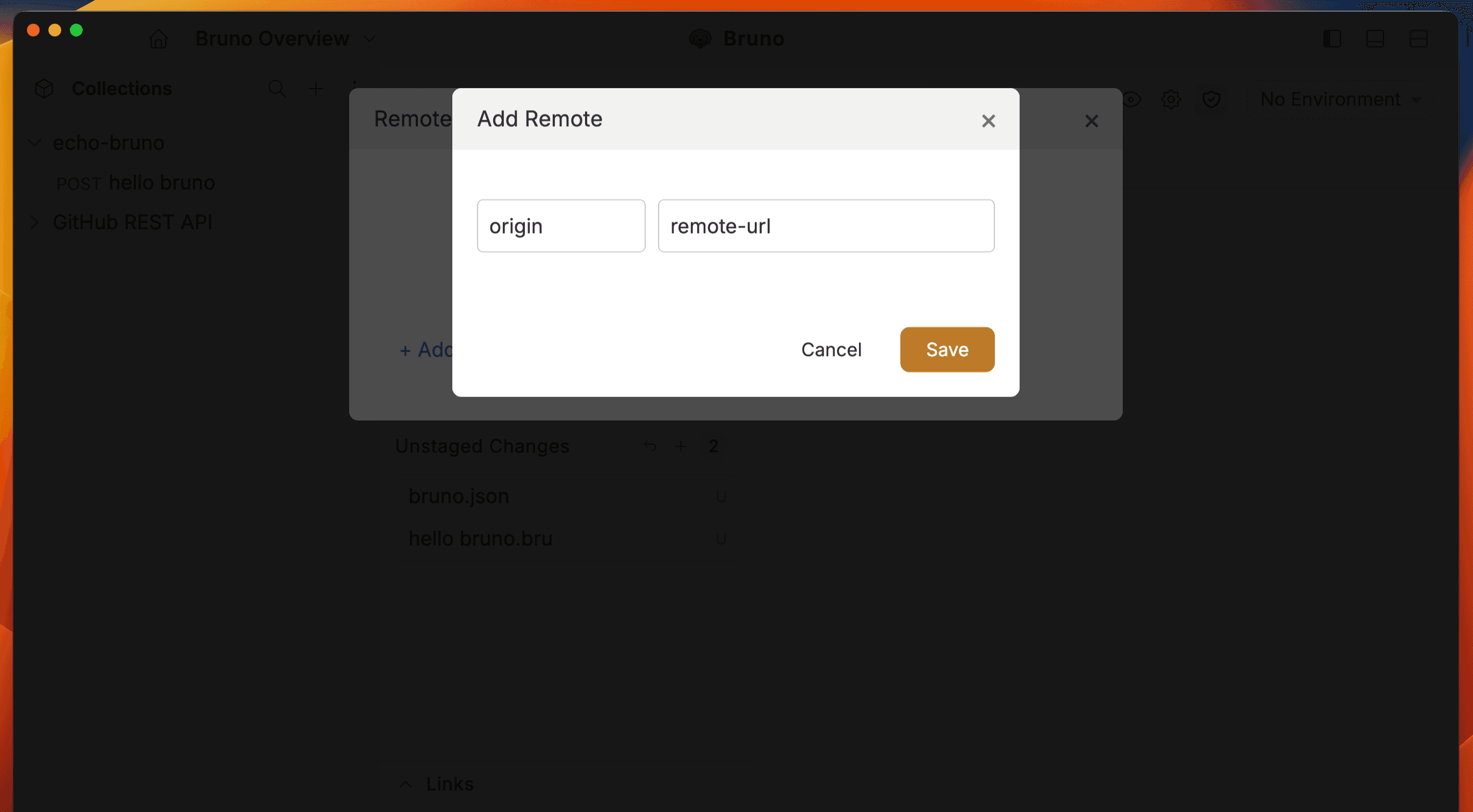 Add Remote Dialog Box
