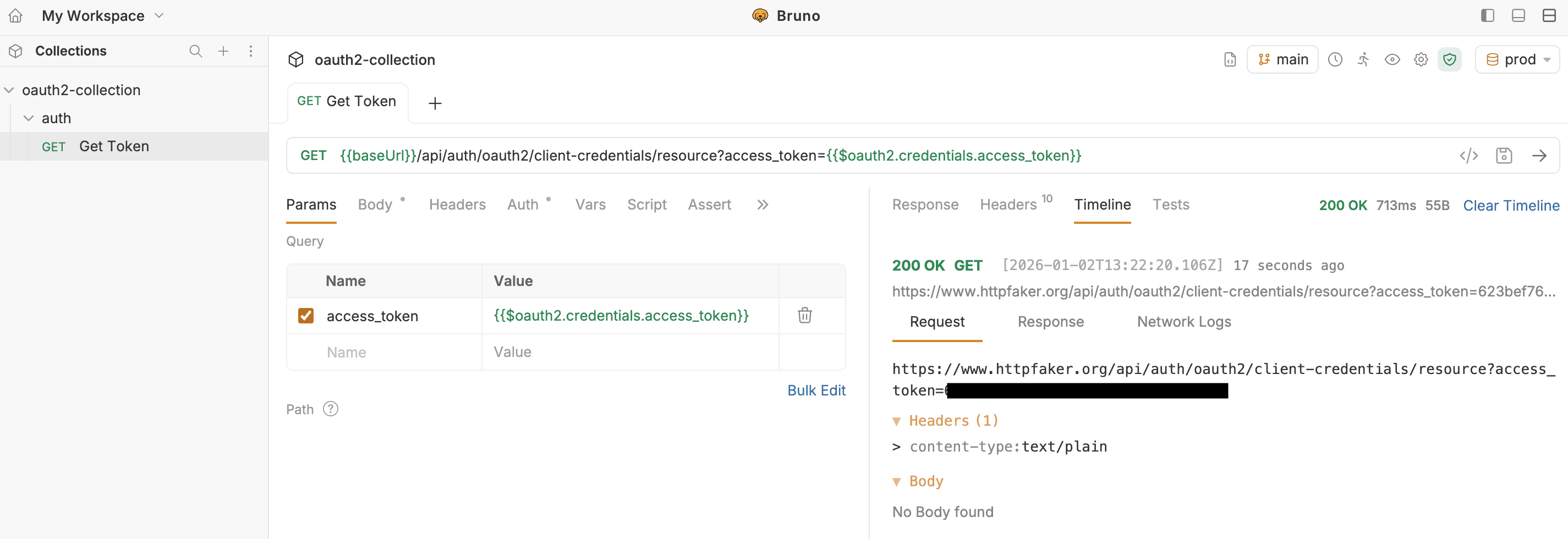 Directly Use Token in Query Params