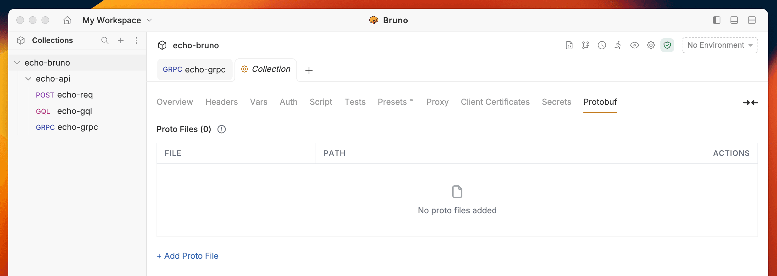 Collection Level Proto File