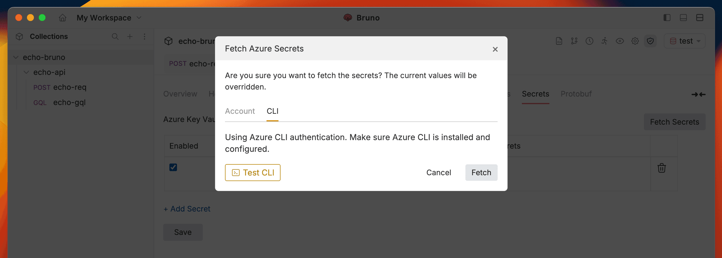 Test CLI Authentication