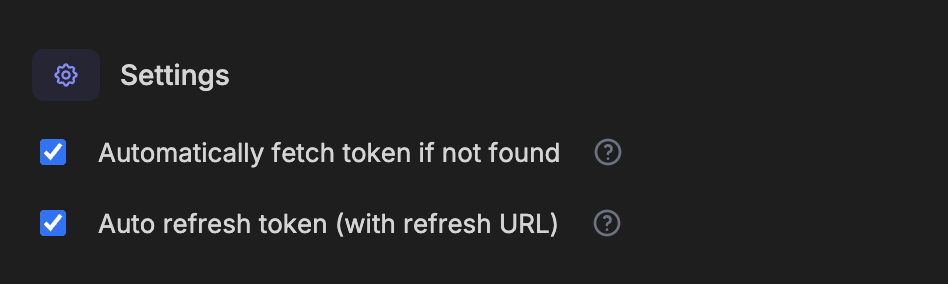 OAuth2 Auto-fetch and Auto-refresh settings